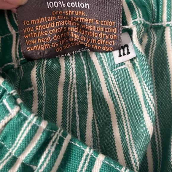 Big Bud Press Western Pants Women’s Size Medium Green Striped Cotton Trousers - Picture 13 of 13